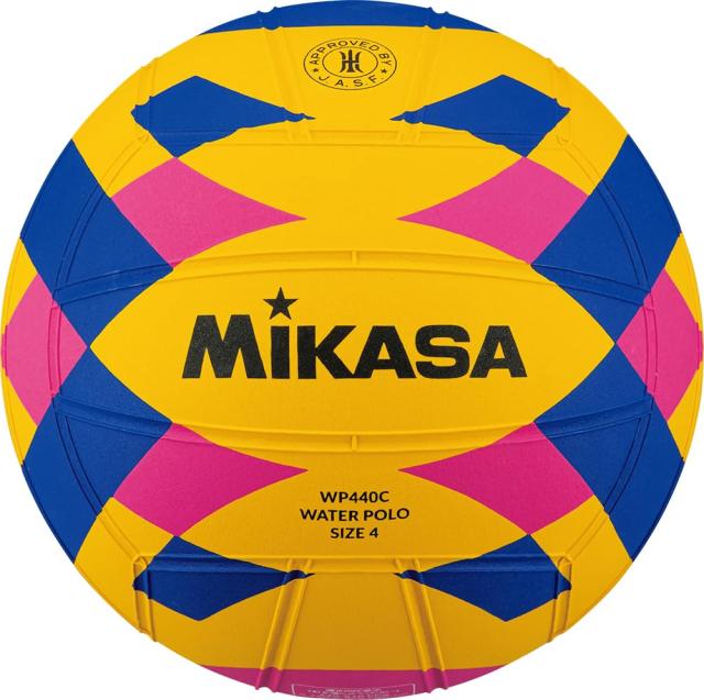 ミカサ(MIKASA) ウォーターポロ 水球 検定球 4号 (女子用・一般・社会人・大学・高校・中学男子用)発泡ゴム 黄/青/ピンク WP440C 推奨内