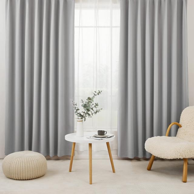 Hansleep カーテン 1級遮光 4枚セット 幅100cm丈178cm ライトグレー 断熱 防寒 防音 省エネ 厚手 無地 おしゃれ 洗える リビング用 (カーの通販は 4,772円