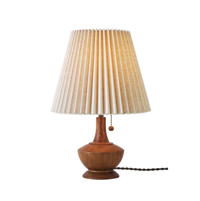 インターフォルム テーブルライト LT-4327 ペルナ 白熱球付 プリーツ レトロ なめらか ウッド ナチュラル