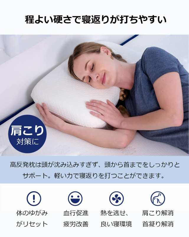 枕 高反発 首が痛くならない 30日お試し期間 安眠枕 肩こり 高反発枕 ...