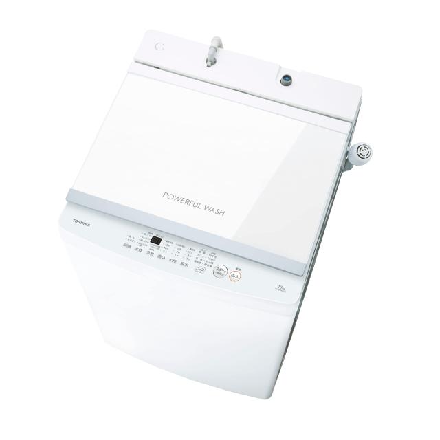 東芝(TOSHIBA) 全自動洗濯 機 10kg AW-10GM3(W) 大容量 まとめ洗い ガラスデザイン ステンレス槽 ふろ水ポンプ ホワイト