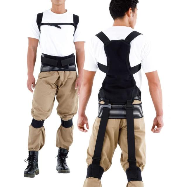 MORITO 全身アシストパワースーツ 多機能サポートベルト 荷役作業や介護動作など、持ち上げ動作をパワーアシスト！ S1500 (M)の通販は 11,374円