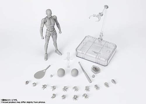 BANDAI SPIRITS(バ ンダ イ スピリッツ) S.H.フ ィギ ュアーツ ボディくん -スポーツ- Edition DX SET (Gray Color Ver.) 約150mm PVC＆ABS製