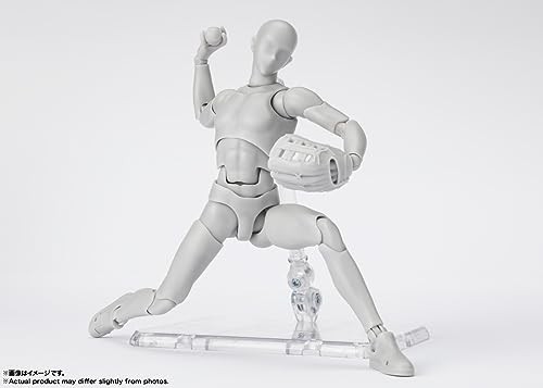 BANDAI SPIRITS(バ ンダ イ スピリッツ) S.H.フ ィギ ュアーツ ボディくん -スポーツ- Edition DX SET (Gray Color Ver.) 約150mm PVC＆ABS製