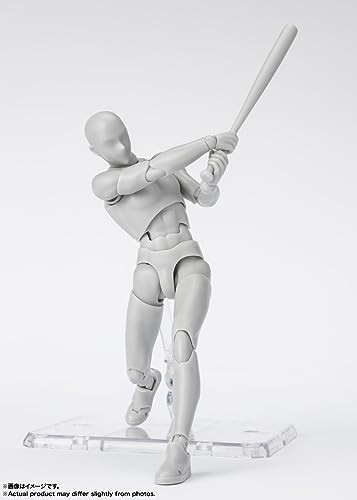 BANDAI SPIRITS(バ ンダ イ スピリッツ) S.H.フ ィギ ュアーツ ボディくん -スポーツ- Edition DX SET (Gray Color Ver.) 約150mm PVC＆ABS製