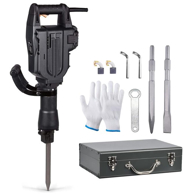 電動 はつり機 コンクリートハンマー 打撃数1900bpm 強力 2500W 破つりハンマー ブレーカー 溝掘り ハツリ 穴あけ用 建築 コンクリート の通販は 16,028円