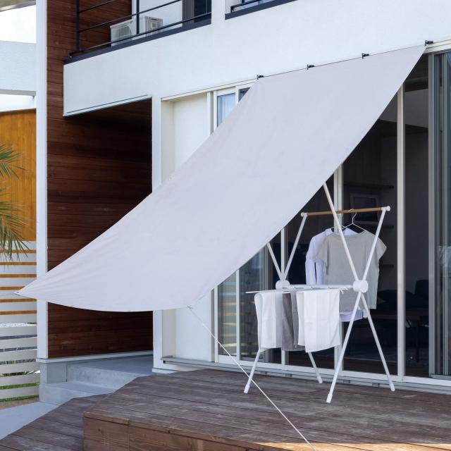 タカショー 日よけ 雨よけシェード 1.8×3ｍ 撥水加工 ライトグレー サンシェード オーニング 目隠し 日除け【CLS-30LGW】の通販は 6,282円