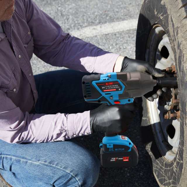 Vikky 20V 4.2Ah 1/2インチ、コードレスインパクトレンチキット、1500NM（1100 ft-lb）、1/2インチドライブ メトリックの通販は