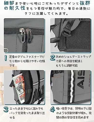 SANRUIHE リュック メンズ ビジネスリュック大容量底部拡張30-35L