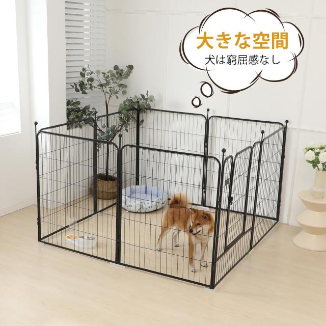 PETTOM 犬 サークル ペットフェンス ペットケージ 6枚組 高さ80cm Amazon | PETTOM 犬 サークル ペットフェンス ペットケージ 犬