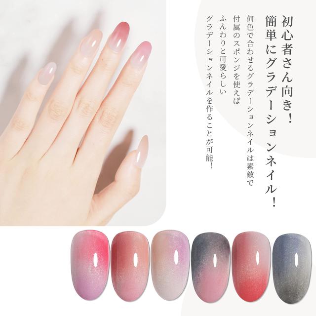 Coikaze グラデーション ネイル パウダー 9色 パレット ネイル