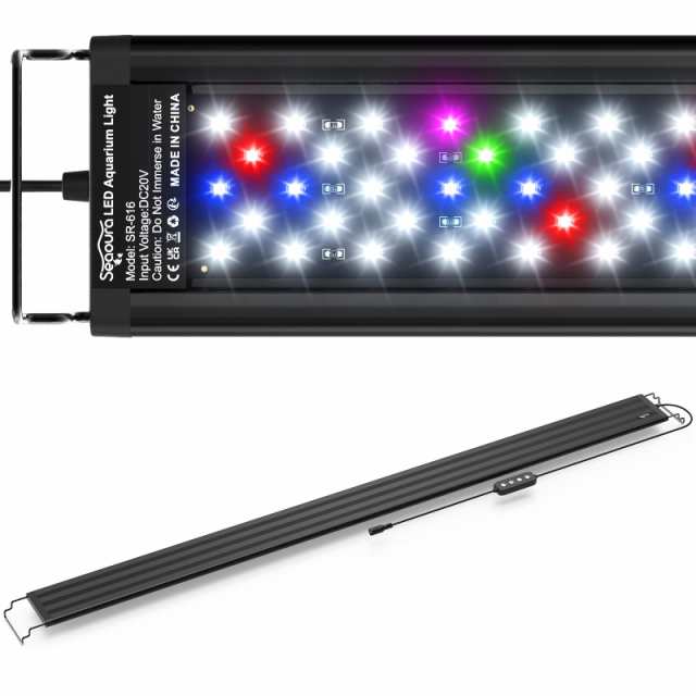 SEAOURA 水槽ライト 熱帯魚ライト 120-137cm水槽適用 水槽用LEDライト アクアリウムライト 120cm 水槽照明 3つモード 10段階の明るさ調整の通販は