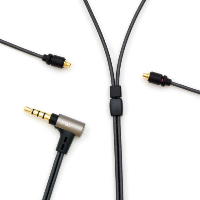 onso 01 black line 3.5(4極)-MMCX(L/R) バランス接続・グランド分離接続用イヤホンケーブル 2023モデル 1.2m iect_01_bl3mr_b_120