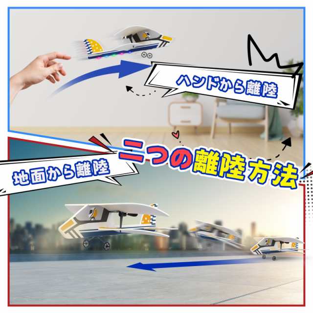 DEERC ラジコン 飛行機 グライダー 固定翼 ジェット RCキット
