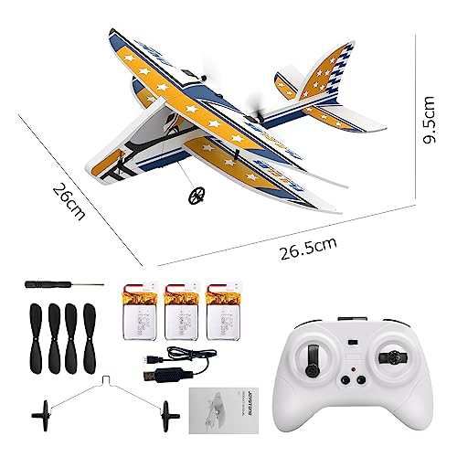 DEERC ラジコン 飛行機 グライダー 固定翼 ジェット RCキット 100g未満 子ども 初心者向け おもちゃ 屋外 室内 バッテリー3個  飛行時間24の通販はau PAY マーケット - famille | au PAY マーケット－通販サイト