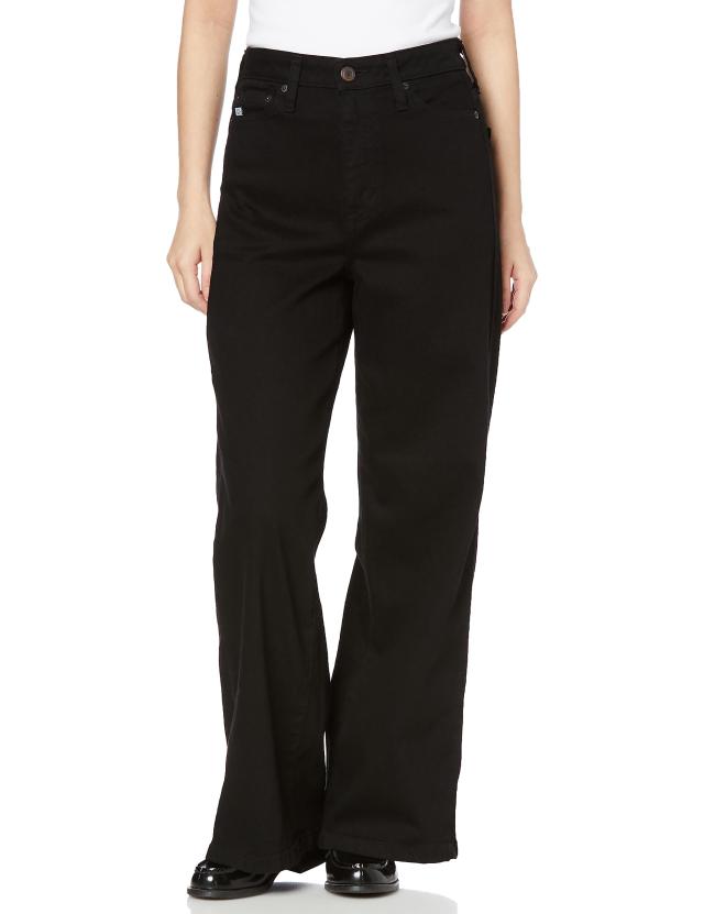 サムシング ジーンズ LISA ワイド【made in Japan】 SEA58 レディース ブラック XS