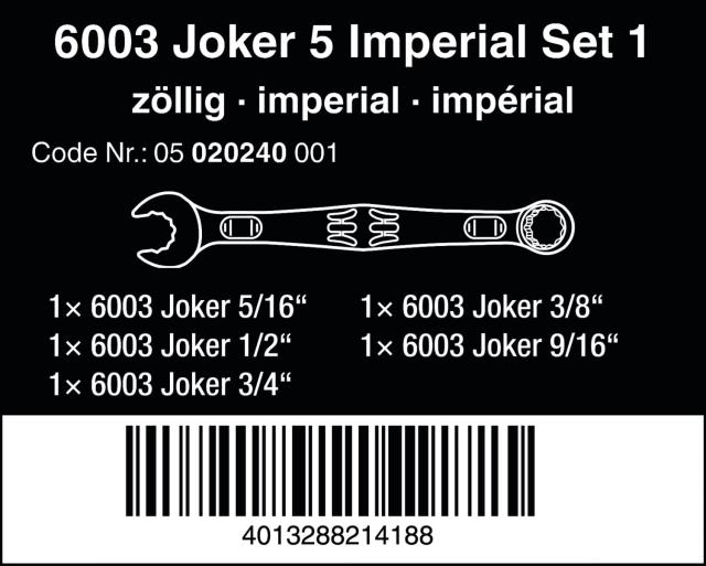 Wera(ヴェラ) 05020228001 | 6003 Joker 4セット1リングスパナセット, 4点 コンビネーションレンチセット コンパクトツールポーチ付き_3