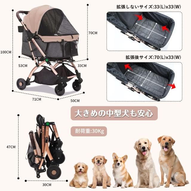 Totoro ball ペットカート 犬 バギー 4輪 犬用かーと 小型犬 中型犬