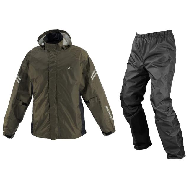 コミネ バイク用 レインウエア RK-5393 ブレスターレインウェア フィアート 03-5393 メンズ Olive L