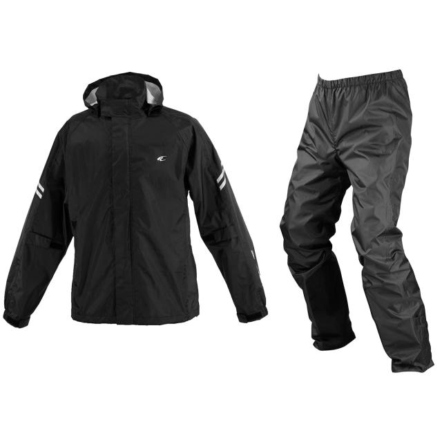 コミネ バイク用 レインウエア RK-5393 ブレスターレインウェア フィアート 03-5393 メンズ Black 2XL