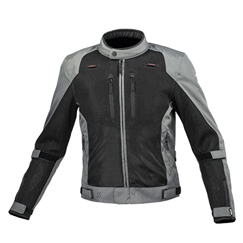KOMINE バイク用 JK-1563 プロテクト3Dエアストリームジャケット 07-1563 メンズ Basalt Grey Black L
