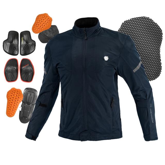 KOMINE バイク用 JK-1623 プロテクトフルメッシュジャケット ネオ 07-1623 メンズ BlackRed Sの通販は