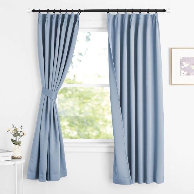 NICETOWN 遮光 カーテン 断熱 防音 幅100cm丈230cm ライトグレー 2枚セット 間仕切り UVカット 昼夜目隠し 断熱断冷 防寒 省エネ 部屋 寝の通販は 4,951円