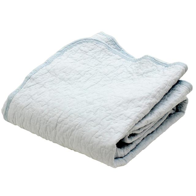 メリーナイト 綿100％ 水洗いキルト 敷きパッド ブルー ダブル 約140×205cm 使い始めからやわらか やさしい肌ざわり 洗える 清潔 年間 Sの通販は
