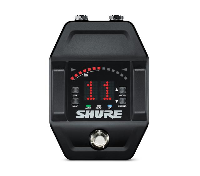 SHURE GLX-D6+ギターペダル型受信機 単品 買換・追加/2.4GHz 簡単・安定接続/最大17時間連続使用/最大60mの到達距離/GLX-D+ デジタルワイ