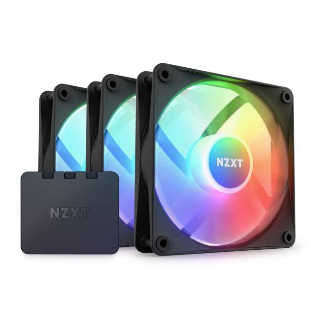 NZXT F120 RGB CORE TRIPLE PACK ＆ RGB Lighting Controller Black PCケースファン RF-C12TF-B1 FN1923の通販は 8,533円