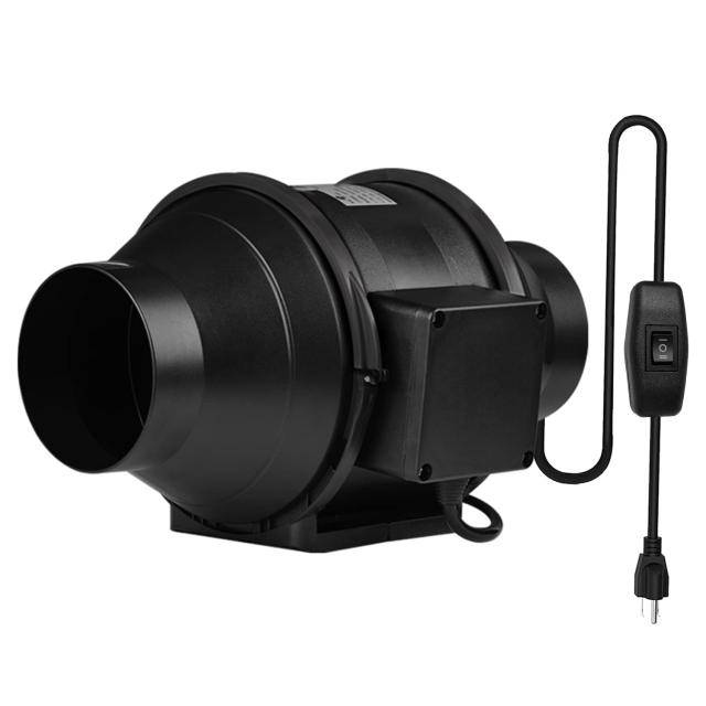 Sidvkut ダクトファン 100mm ダクト用換気扇 強力 大風量 中間取付タイプ 中間取付形ダクトファン ABS製 高低速スイッチ付き 塗装ブースの通販は