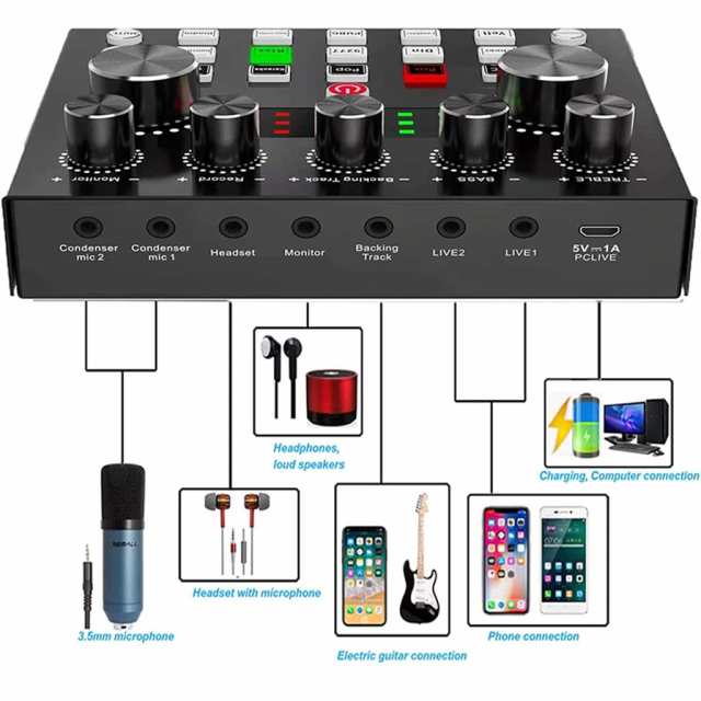 BONKYO カラオケセット家庭用 DJ ミキサー セット ライブ配信に対応