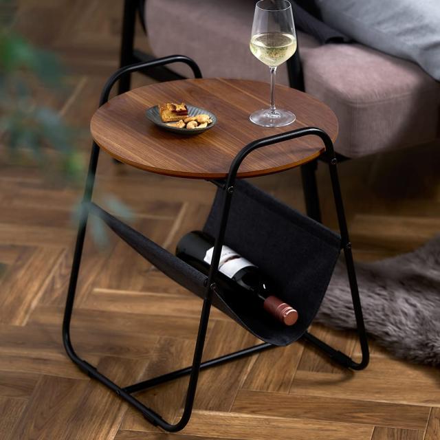 アイリスオーヤマ サイドテーブル スチールフレームサイドテーブル 幅約40×奥行約40×高さ約50 場所を選ばないコンパクトサイズ SFST-40の通販は