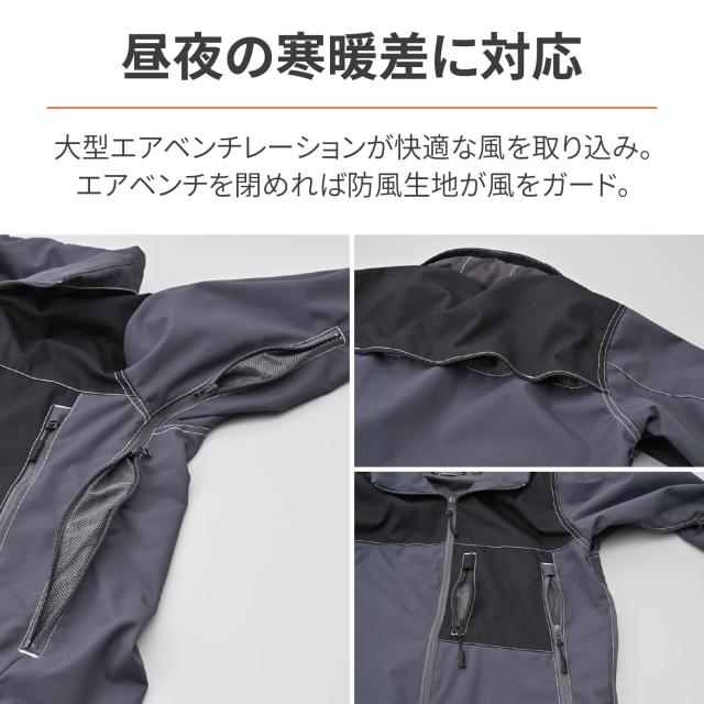 デイトナ(Daytona) バイク用 ジャケット 春夏秋 薄型プロテクター(ひじ/背中)付属 CEレベル1 簡易防水 防風 大型エアベンチ CPS規格対応
