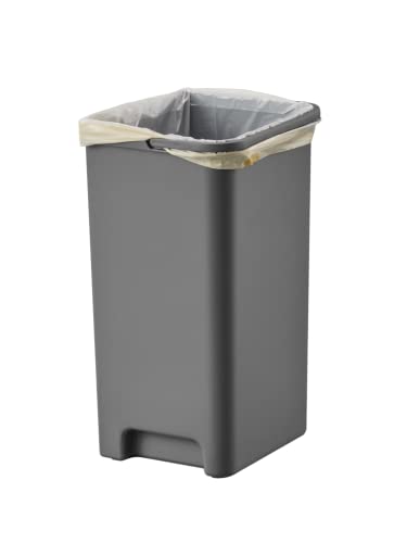 EKO ゴミ箱 ペダル式 ハナ リサイクラー Duo ステップビン ブルー/グレー 10L+10L ふた付き インナ ーボックス無し EK6200-10L+10L-TB/GY_3