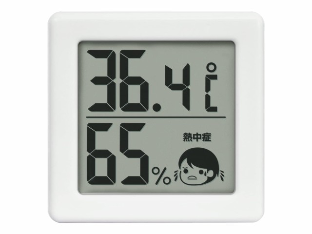 【送料無料】dretec(ドリテック) 温湿度計 温度計 湿度計 デジタル 熱中症 インフルエンザ対策 小さい コンパクト ホワイト