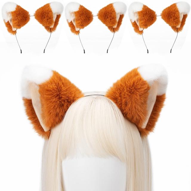 100個☆売り出し中　きつね　耳　キツネ　カチューシャ　イベント Amazon.co.jp: [Ambereye] きつね耳 カチューシャ もふもふ 狐耳