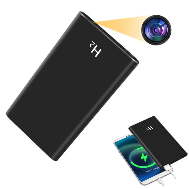 CLYZSTU 隠しカメラ モバイルバッテリー型カメラ、小型カメラ 17時間録画 1080P画質 128GB 写真撮影 暗視録画 繰り返し録画 充電中録画 の通販は