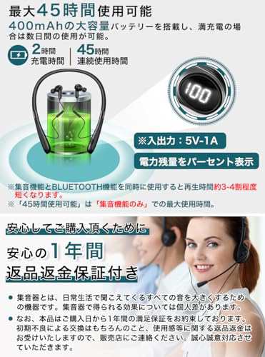 Deligoo 集音器 しゅうおんき 充電式 首かけ集音器 高齢者向け 軽量 ノイズ低減 ハウリングしにくい Bluetooth  電話/テレビ/音楽対応 紛の通販はau PAY マーケット - famille | au PAY マーケット－通販サイト