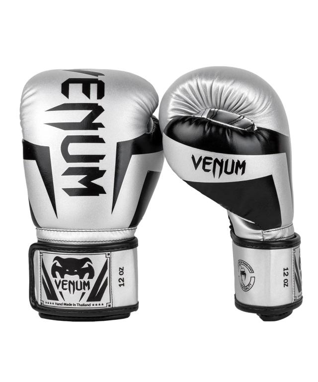 VENUM ボクシング グローブ ELITE BOXING GLOVES （シルバー×ブラック） VENUM-1392-451 //スパーリンググローブ ボクシング キックボク