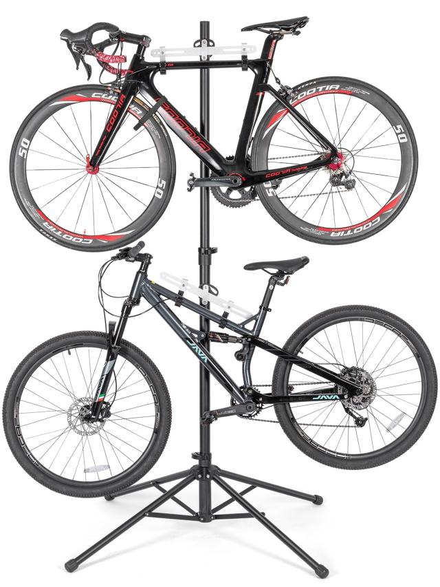 CXWXC 自転車 スタンド 2台 倒れない 横置き ディスプレイスタンド 高さ無段階調整 室内用 (BN-W009)