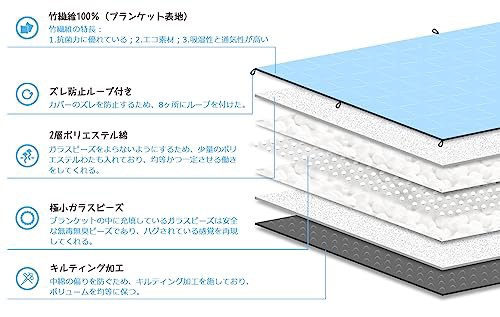 Marine Moon ウェイトブランケット 重力ブランケット 毛布 シングル