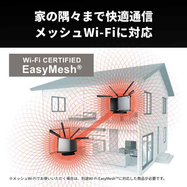 【ネット限定】 バッファロー WiFi ルーター 無線 LAN Wi-Fi 6E 11ax 6GHz AXE11000 トライバンド 12ストリーム 4803 + 4803 + 114