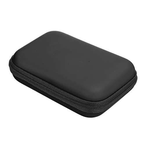 PATIKIL 収納バッグ 携帯用 物入れ袋 防振 ブラック 14cm x 10cm x 4cm ヘッドフォン用 USBケーブル ハードディスク ドライブ