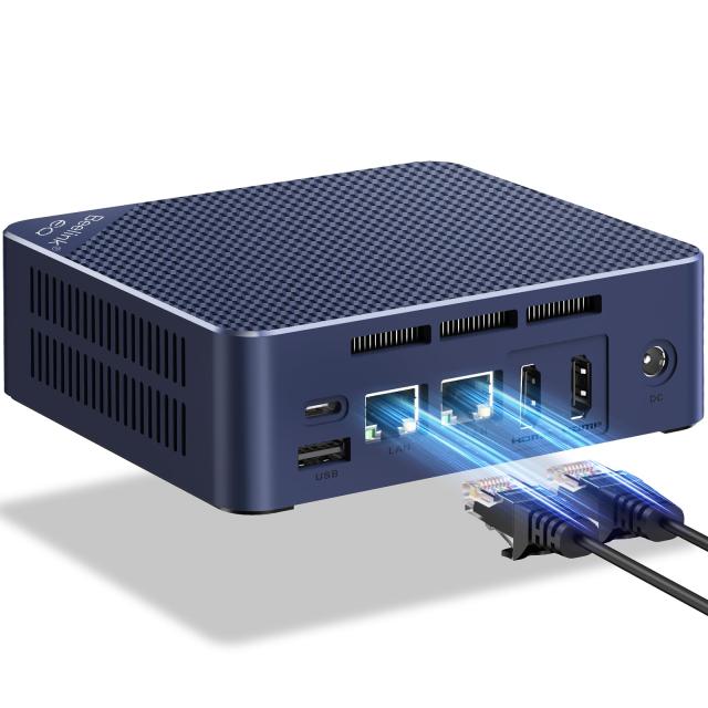 Beelink ミニPC、eq12 Intel 第12世代n100（0.8GHz〜3.4GHz）4C/4T、4K 60FPS AV1動画再生対応、デュアル2.5Gbpsポートネットワーク 、DDの通販は