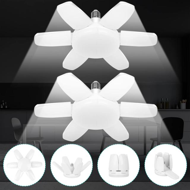 Jornarshar ペンダ ントライト ガレージライト 120W 2個 LEDライト 屋内 13000lm LED電球 6500K 角度調節可能 折りたたみ式 天井照明 取付の通販は