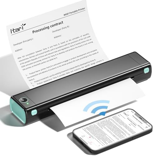 Amazon.co.jp: Itari M08F モバイルプリンター A4 ミニ携帯家庭