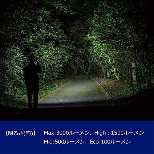 GENTOS(ジェントス) LED 懐中電灯 USB充電式 【明るさ3000ルーメン/実用点灯2時間/耐塵/耐水/1m防水】 専用充電池使用  T-レックス TX-300｜au PAY マーケット