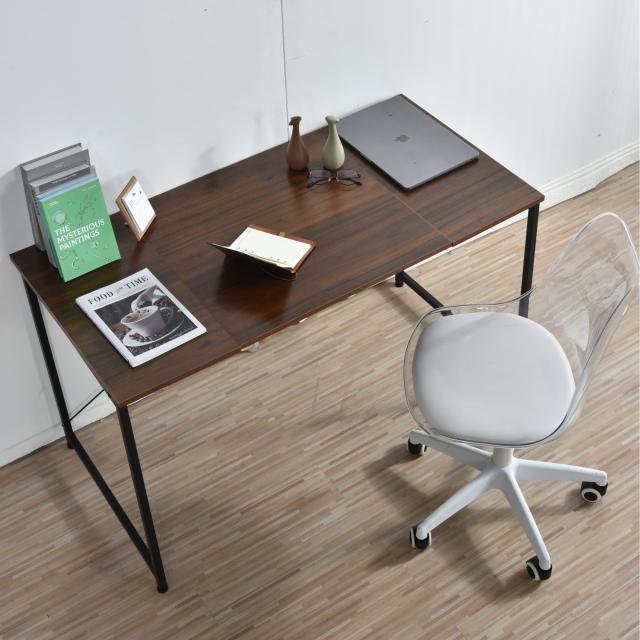 オーエスジェイ(OSJ) デスク パソコンデスク ブラウン 広い スペース シンプル 極簡易デスク 組み立て簡単 幅120×奥行60×高さ73cm つく