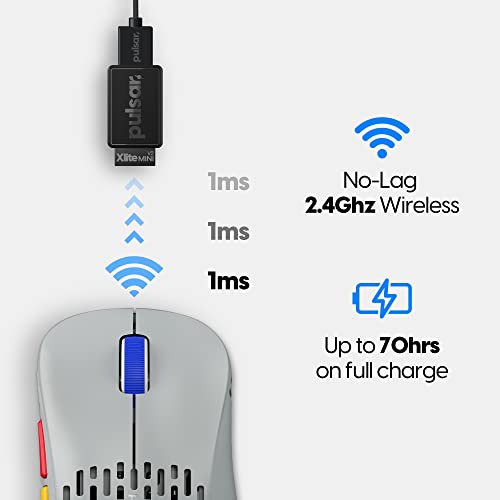 Pulsar Gaming Gears ワイヤレス ゲーミングマウス Xlite V2 Mini Wireless 超軽量 55グラム エルゴノミクス  2.4Ghz 1ms 20000 DPI Optic｜au PAY マーケット